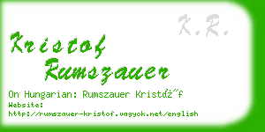 kristof rumszauer business card